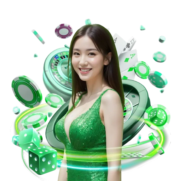 ภาพตัวแทน g2slot168 ผู้หญิงโทนสีเขียว แนวคาสิโนออนไลน์ สล็อตแตกง่าย เว็บตรง โบนัสสูง เล่นง่ายได้เงินจริง